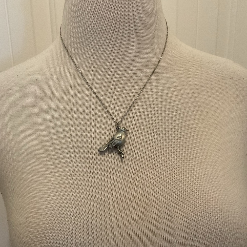 Charming Silver Bird Necklace